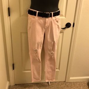 Pink Rockstar super skinny mid rise jeans